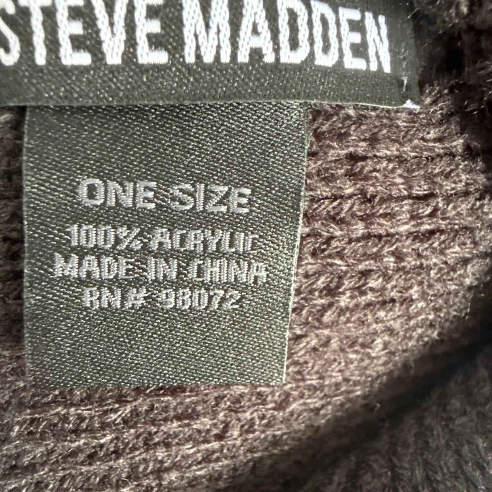 Steve Madden‎ Scarf and Beanie Set OS Plaid Winter Warm Cozy Boho Gift